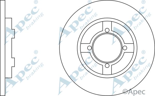 APEC BRAKING stabdžių diskas DSK108